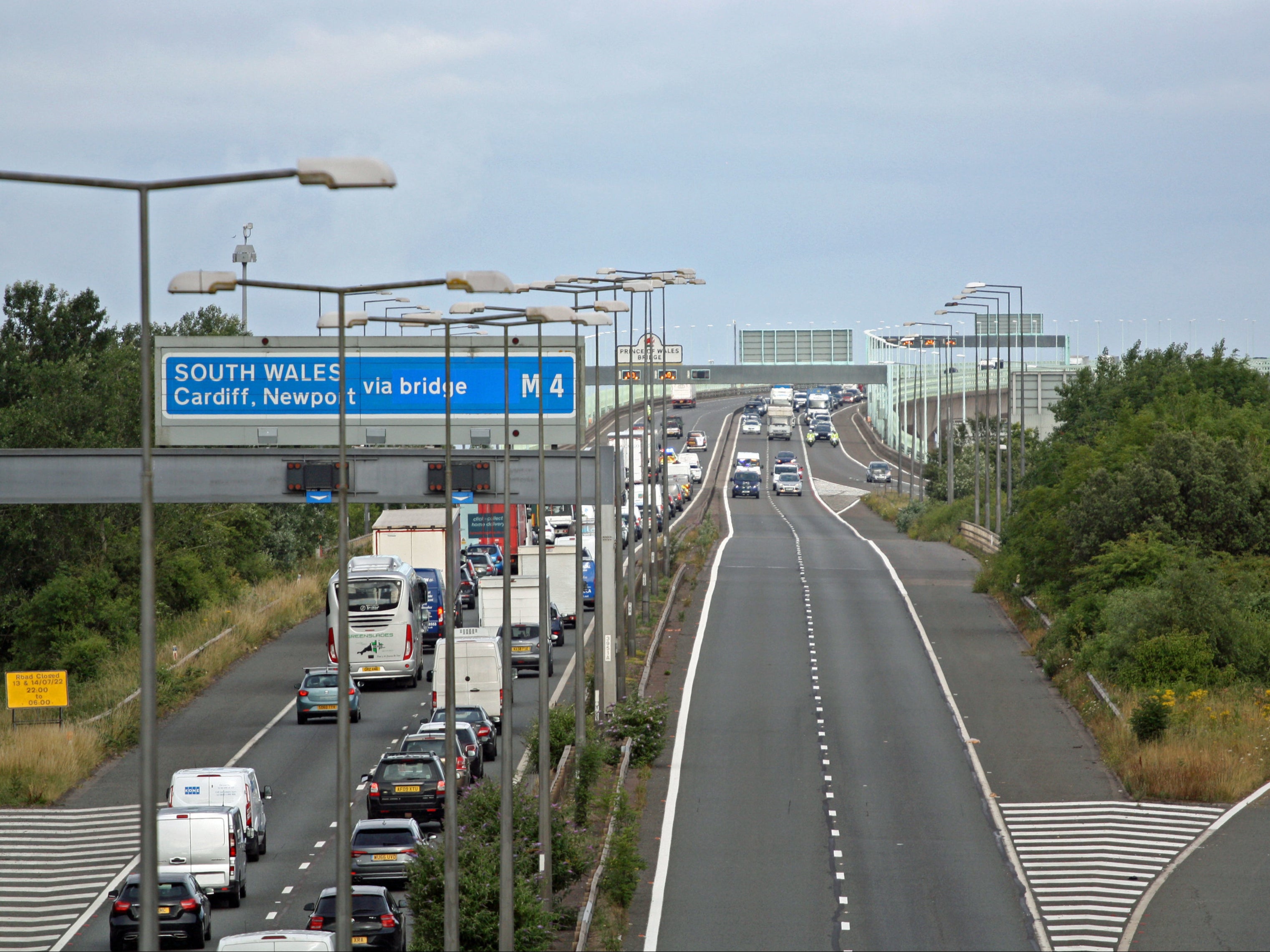 The convoy has driven across the Prince of Wales bridge