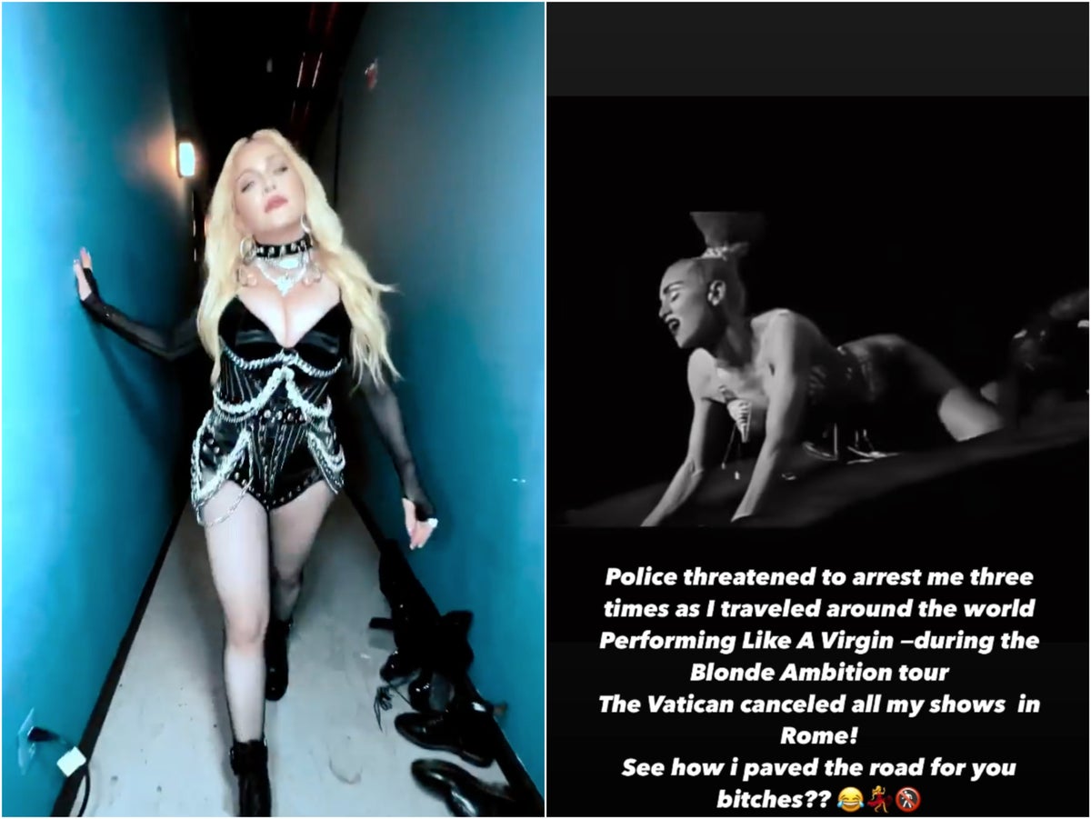 Madonna says police ‘threatened to arrest me three times’ during Blond Ambition tour