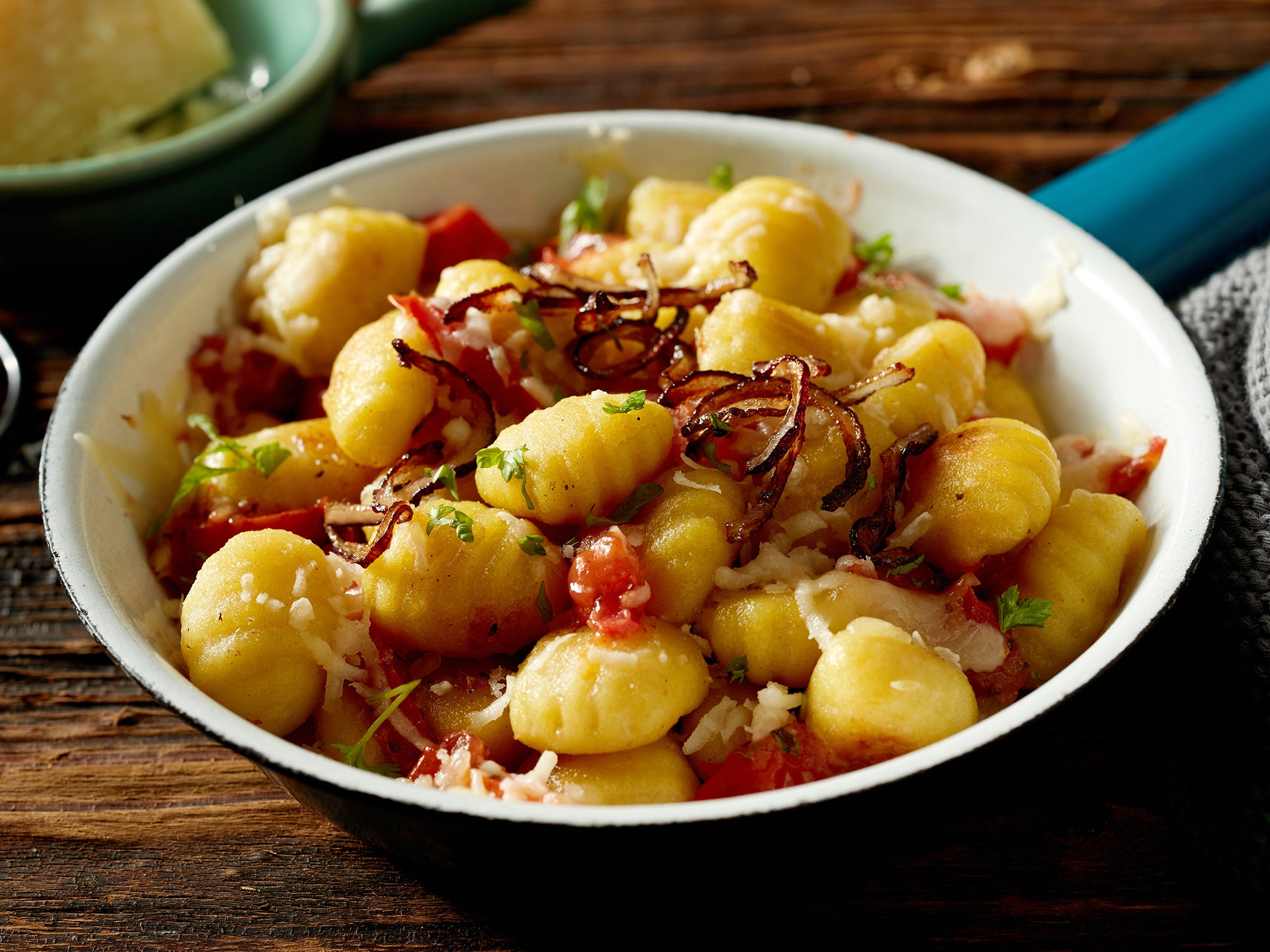 This crispy gnocchi dish is inspired by the beloved Tuscan panzanella salad