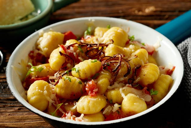 <p>This crispy gnocchi dish is inspired by the beloved Tuscan panzanella salad </p>