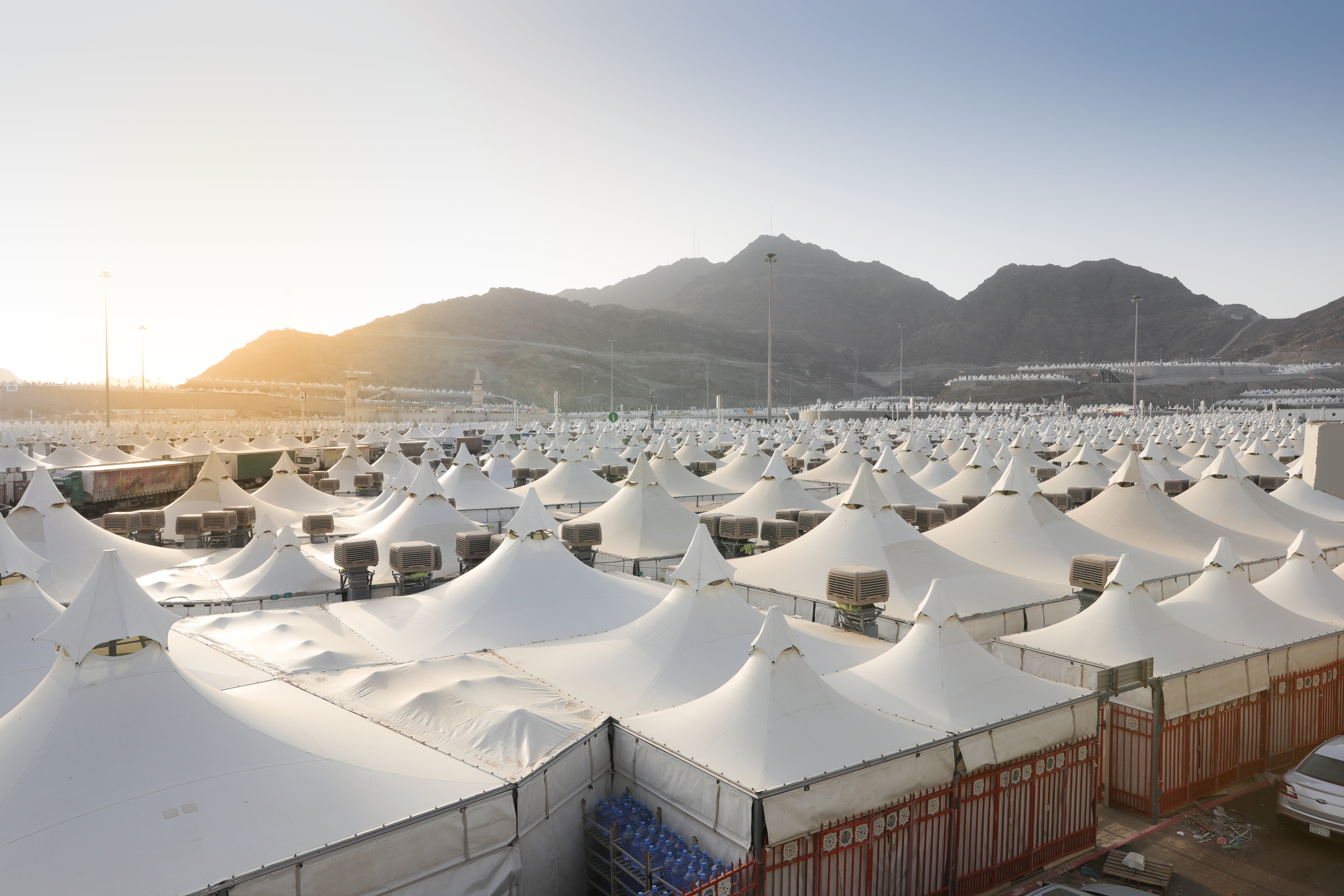 After this first stage of Hajj is completed, pilgrims go to Mina, a tent city roughly eight kilometres from Makkah