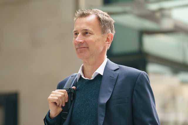 Jeremy Hunt has said that the next general election will be decided on the state of the economy (Dominic Lipinski/PA)