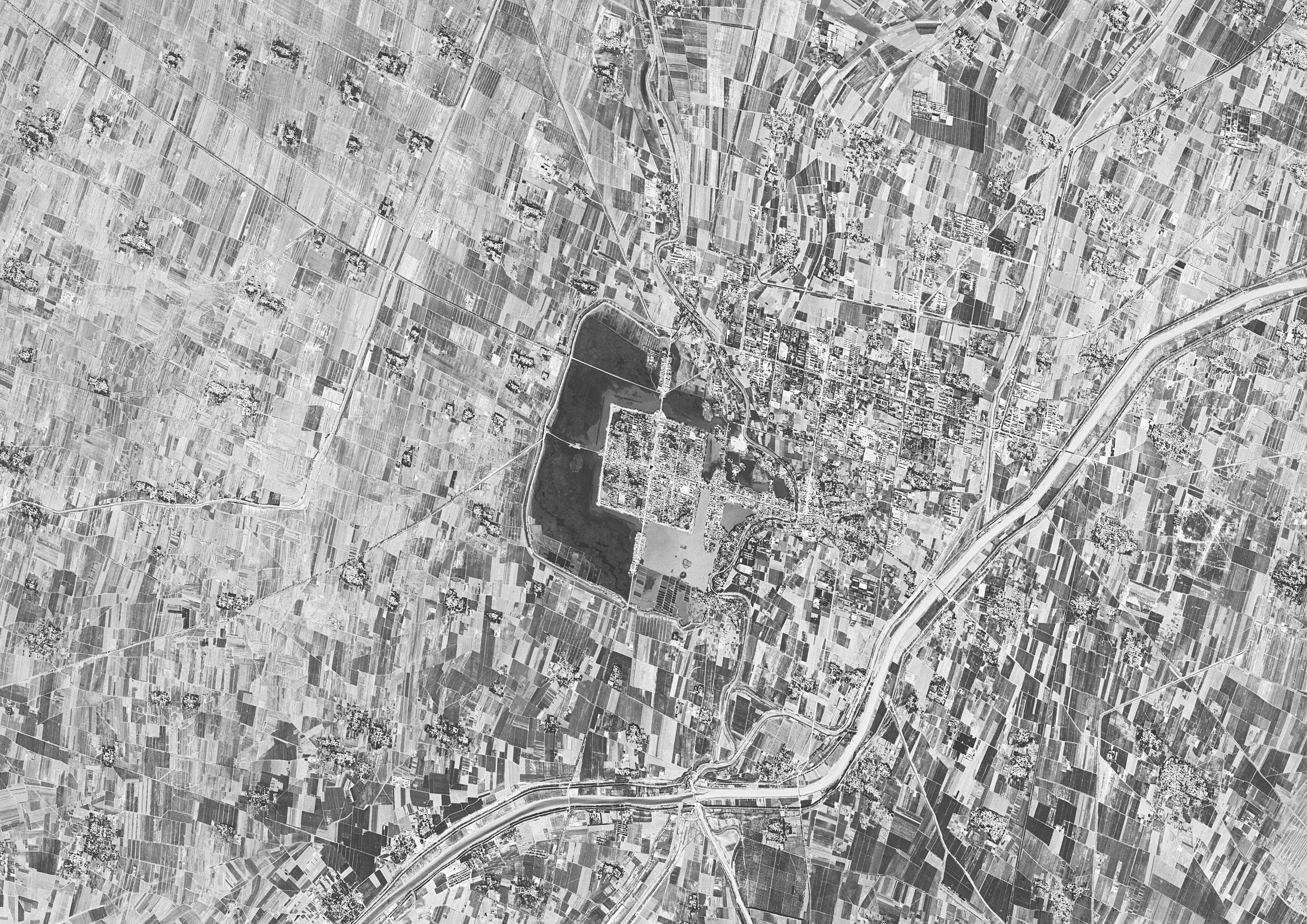 The city of Liaocheng in 1971 as photographed by Corona satellite