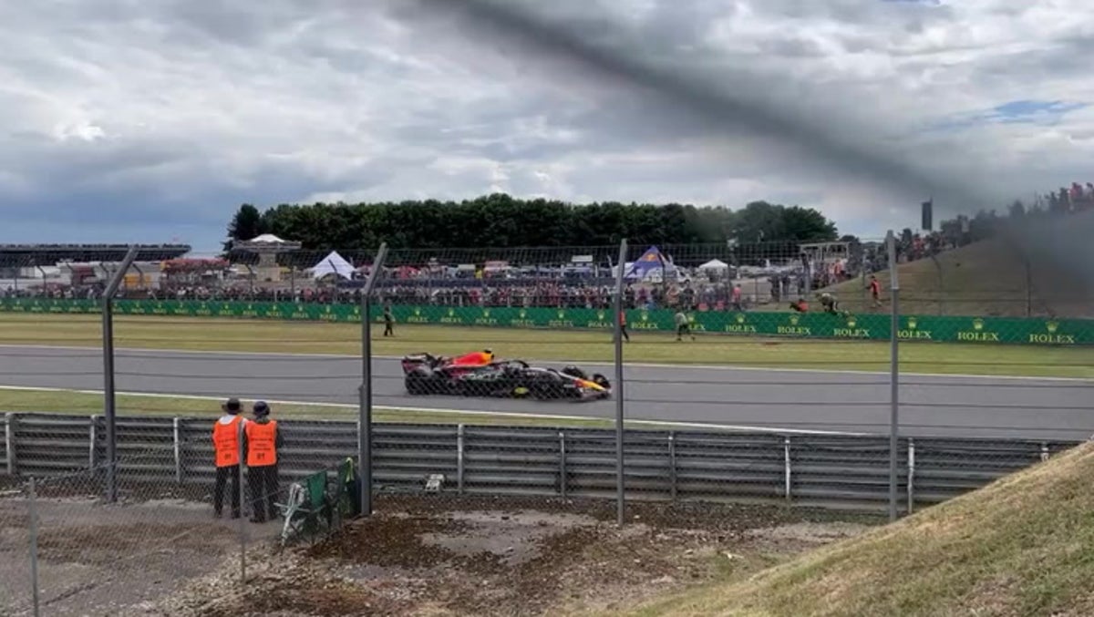 F1: Just Stop Oil protesters invade Silverstone track as cars speed past