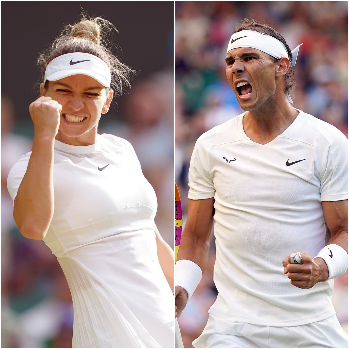 Wimbledon day eight: Rafael Nadal and Simona Halep ease into quarter-finals