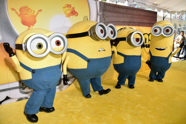 <p>Minions Bob, Otto, Stuart and Dave at the Los Angeles premiere of Minions: The Rise Of Gru (Shotwell/Invision/AP)</p>