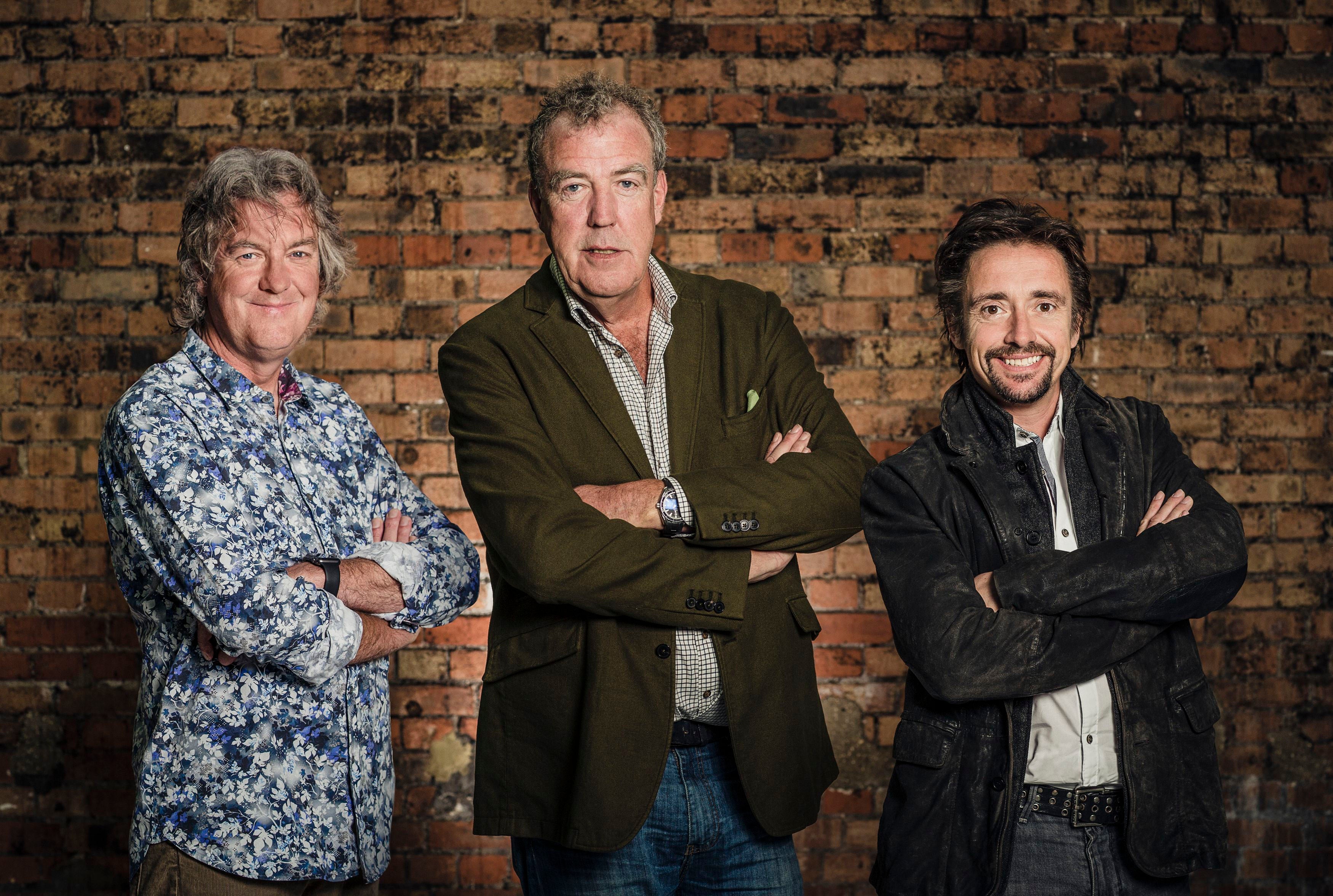 James May, Jeremy Clarkson and Richard Hammond during filming of The Grand Tour (Amazon Prime Vidoe/PA)