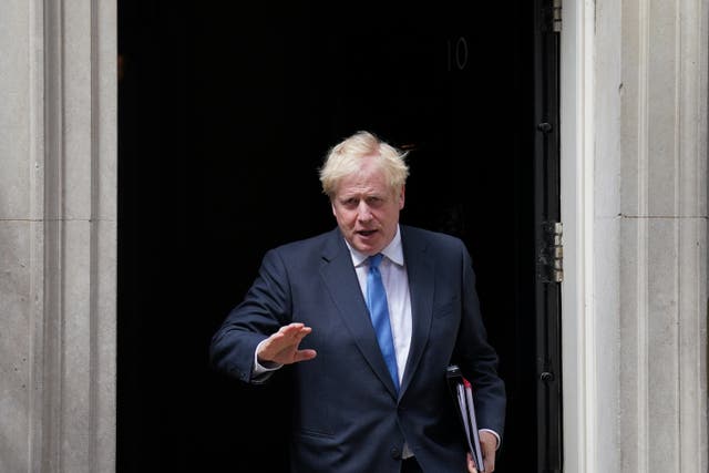 Boris Johnson leaves 10 Downing Street (Stefan Rousseau/PA)