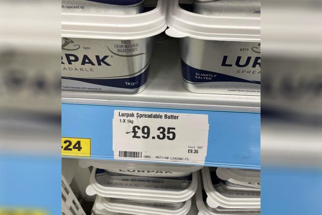 <p>Lurpak prices have surged at supermarkets amid the cost of living crisis </p>