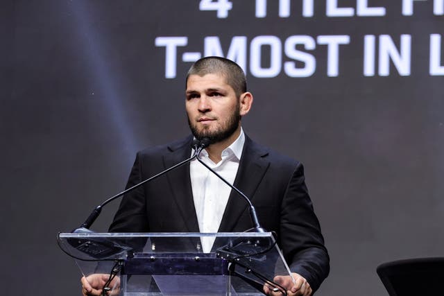 <p>Khabib Nurmagomedov was inducted into the UFC Hall of Fame ahead of UFC 276</p>