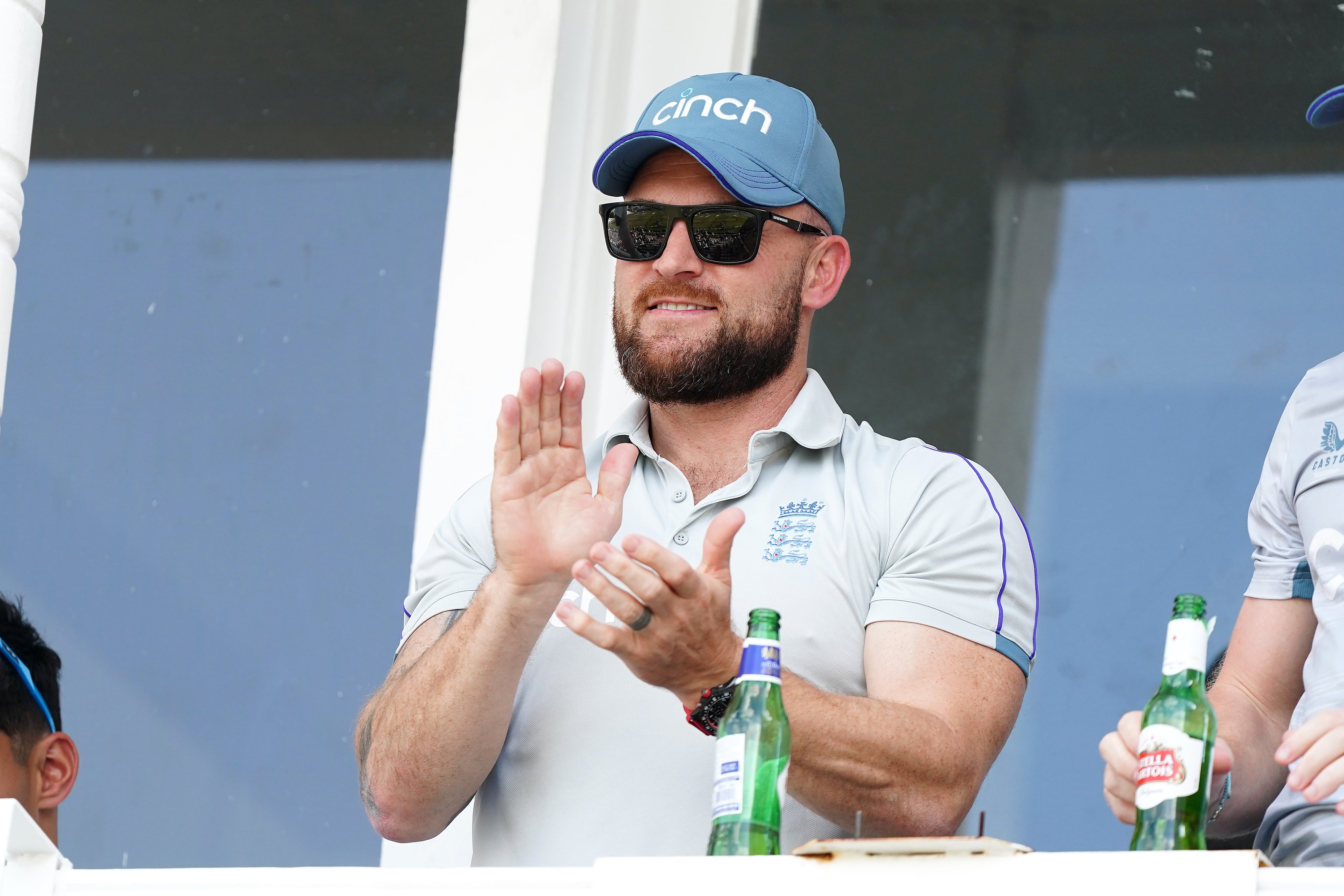 England coach Brendon McCullum has called on his side to “run towards danger” (Mike Egerton/PA)