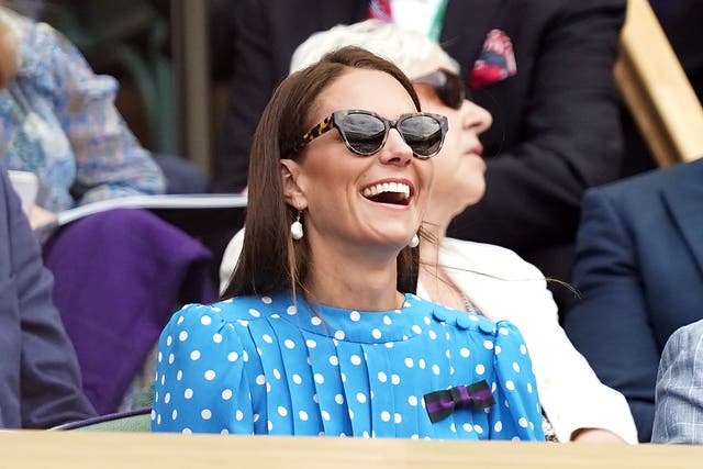 The Duchess of Cambridge in the royal box on day nine of the 2022 Wimbledon Championship (Aaron Chown/PA)