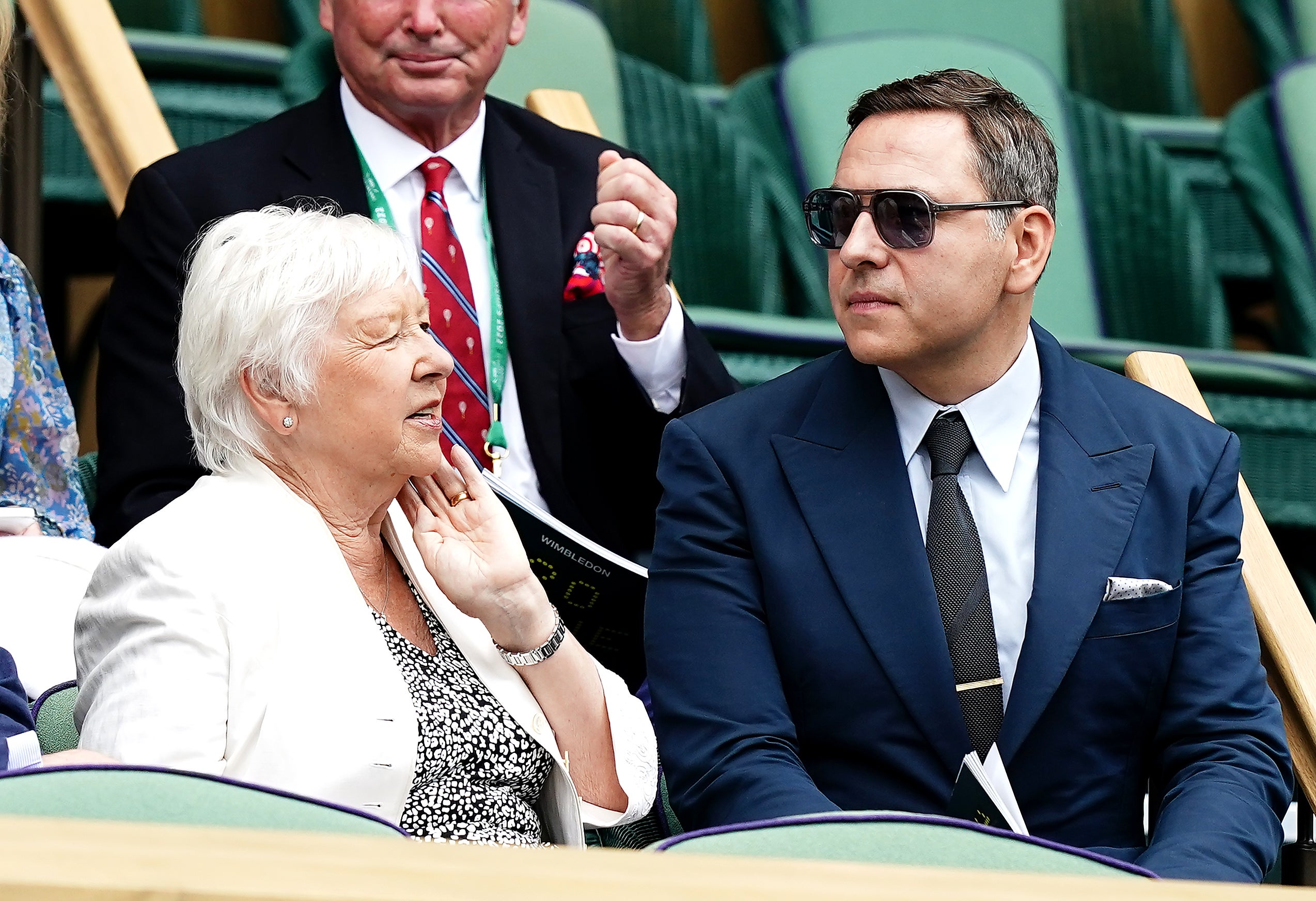 David Walliams (right) and mother Kathleen Williams in the royal box (Aaron Chown/PA)