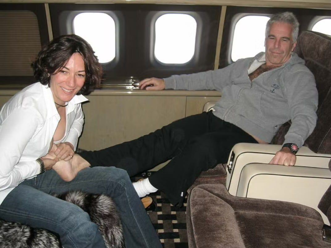 Ghislaine Maxwell pictured with Jeffrey Epstein