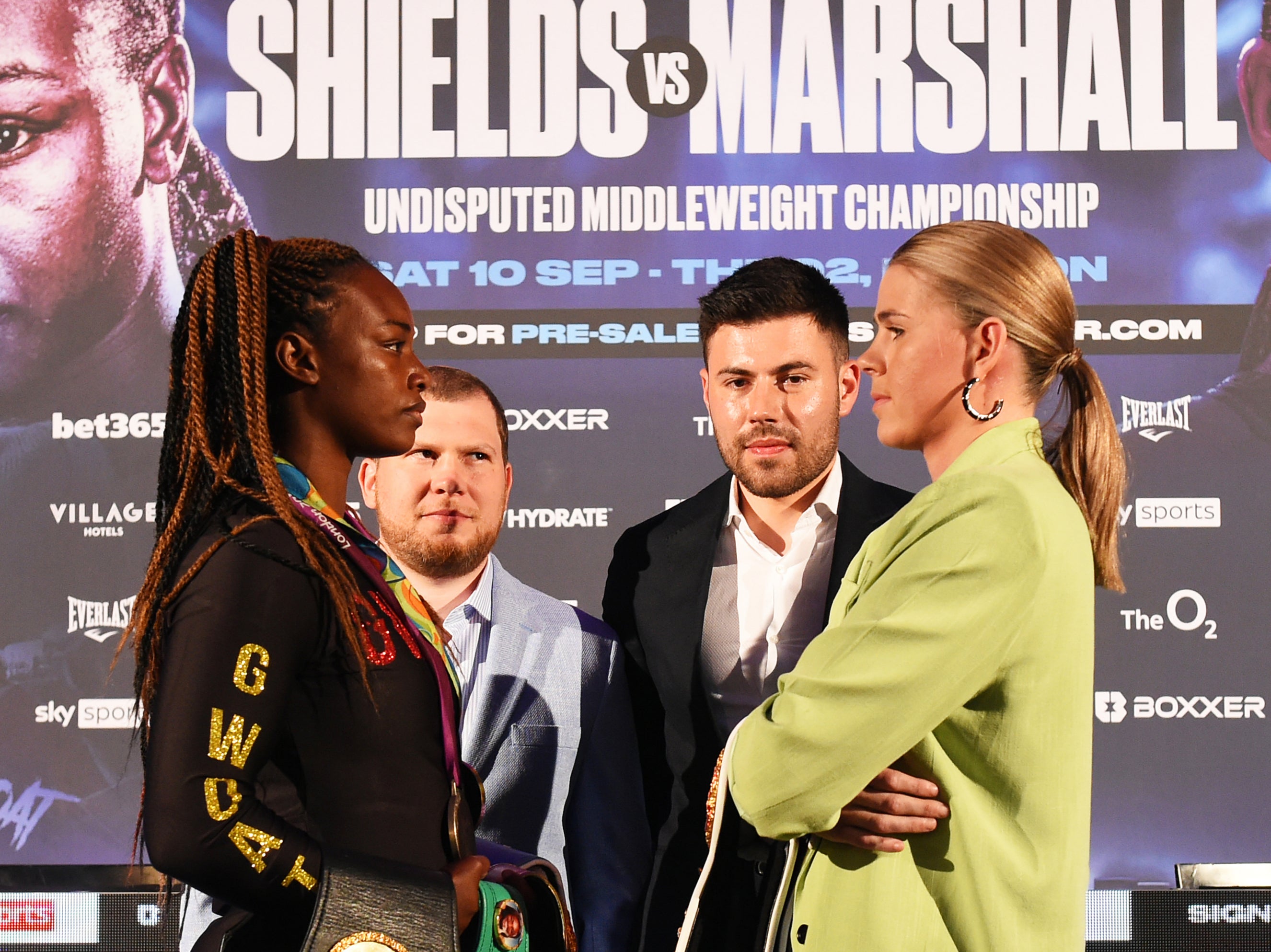 Claressa Shields (right) and Savannah Marshall are old rivals