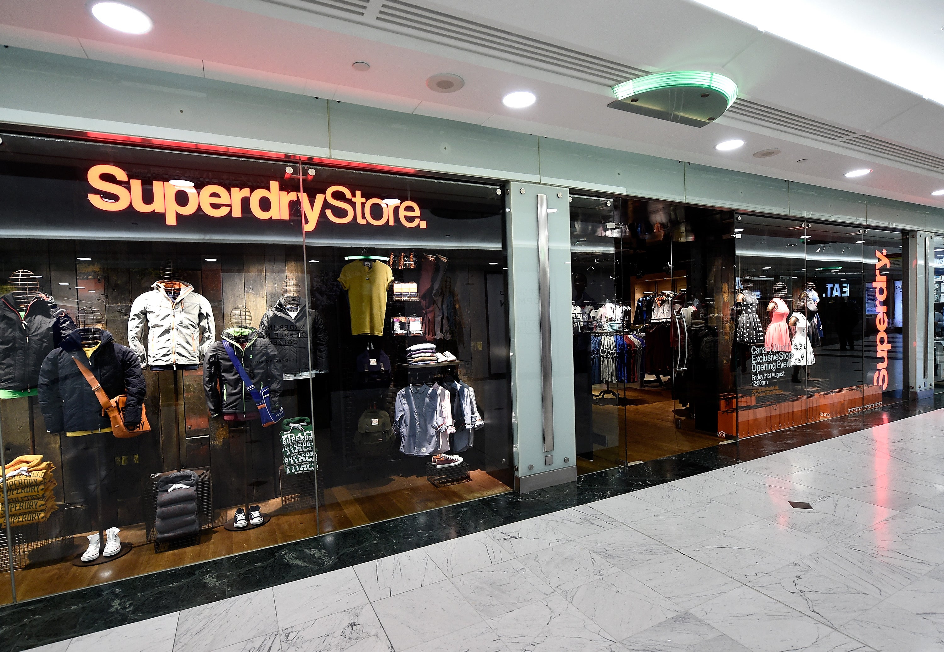 A Superdry store in London’s Canary Wharf