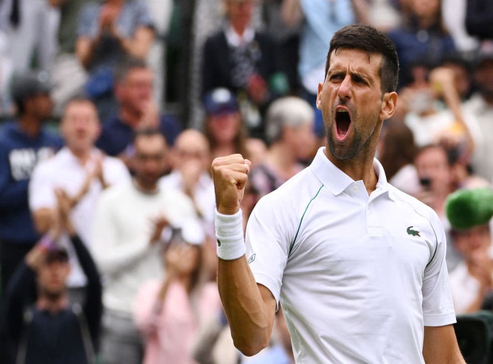 <p>Djokovic extended his winning streak at Wimbledon to 26 matches </p>