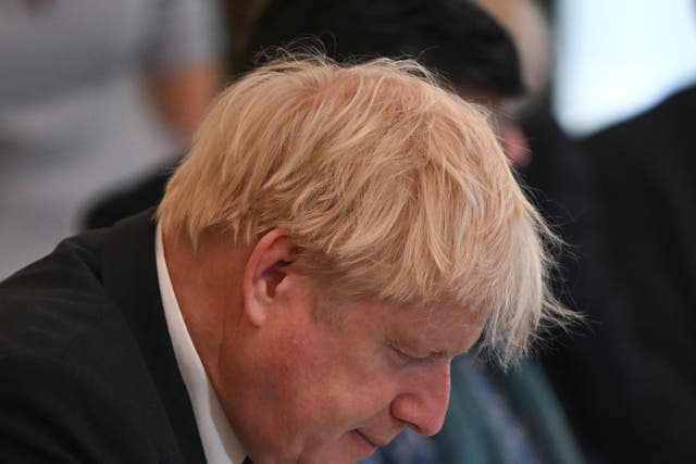 Prime Minister Boris Johnson holds a Cabinet meeting at 10 Downing Street, London (Justin Tallis/PA)