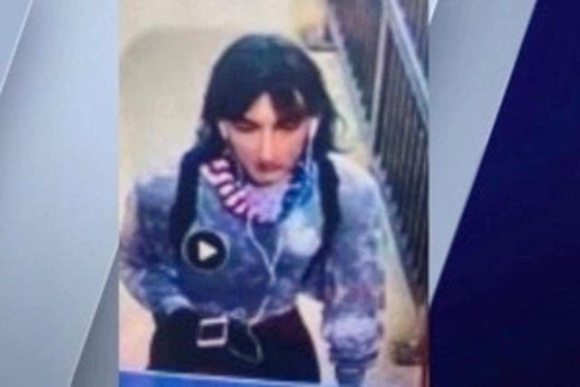 <p>Photo of Robert Crimo dressed as a woman to escape the area of the mass shooting</p>