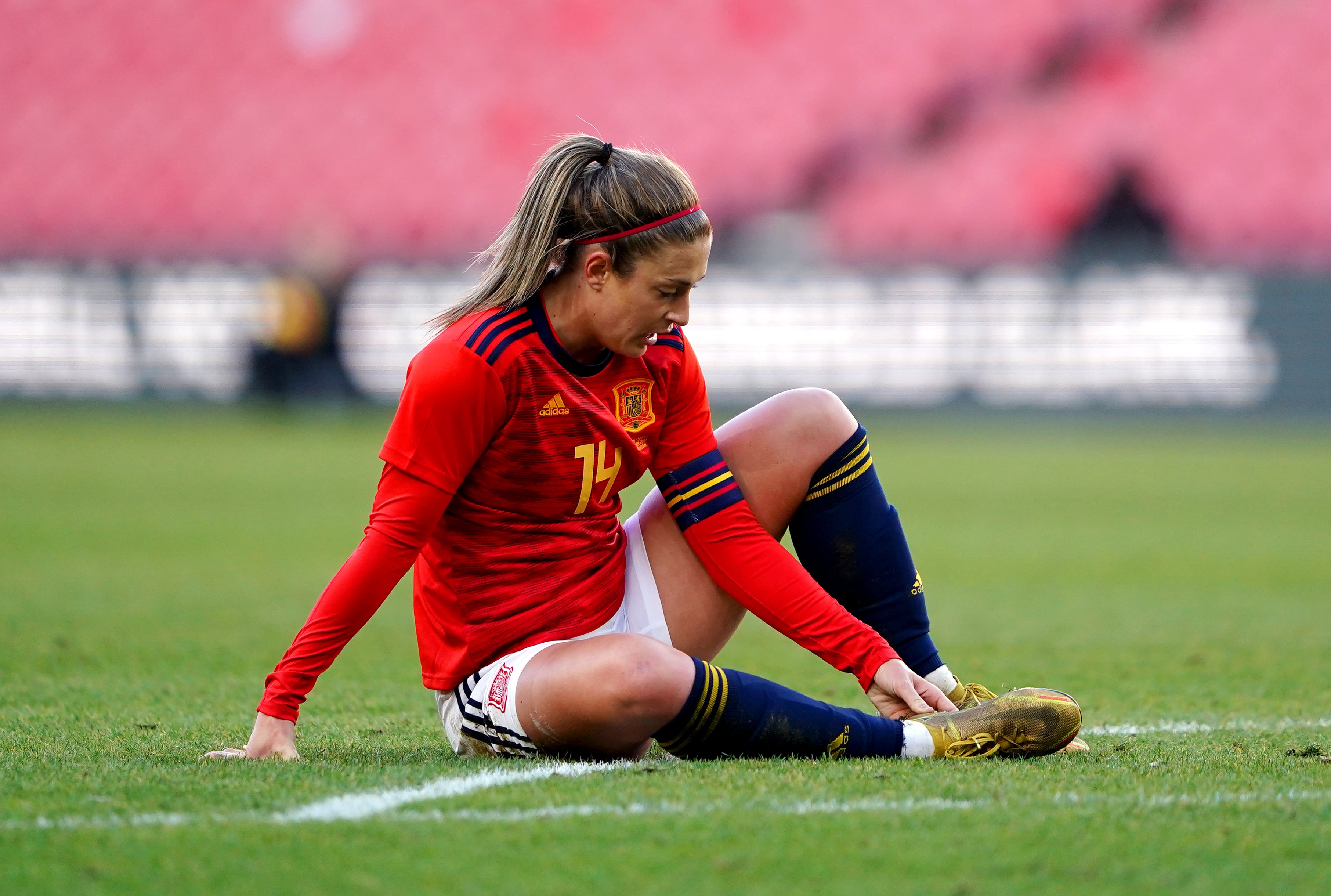 Alexia Putellas suffered the injury during training (Zac Goodwin/PA)