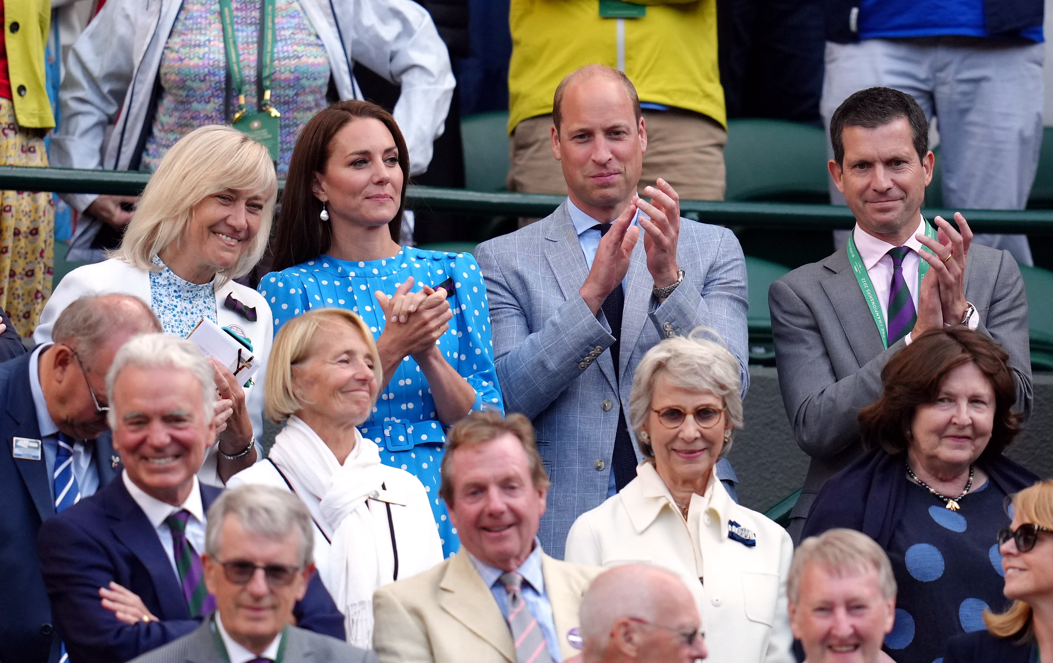 The Duke and Duchess of Cambridge applaud Cameron Norrie (PA)