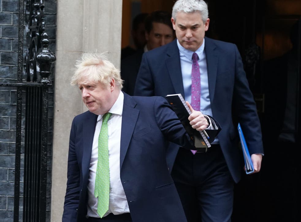 <p>Boris Johnson (left) and Steve Barclay</p>
