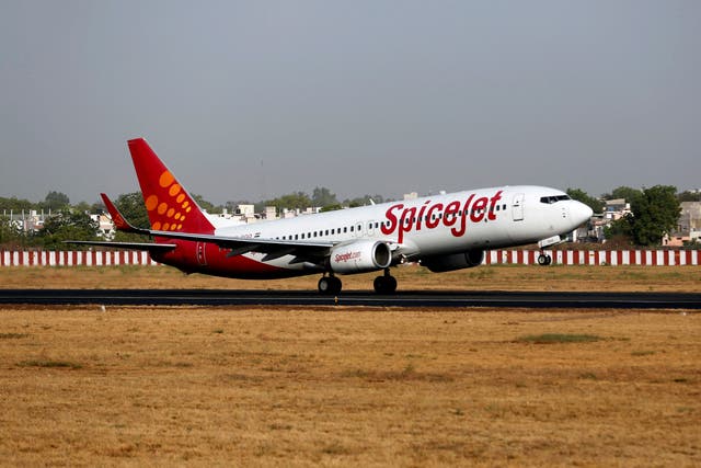 <p>File A SpiceJet passenger Boeing 737-800 aircraft takes off from Sardar Vallabhbhai Patel international airport in Ahmedabad, India</p>
