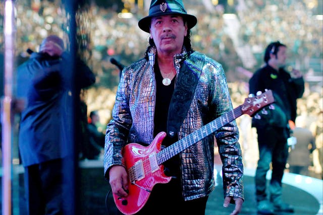 <p>Guitar hero Carlos Santana  </p>