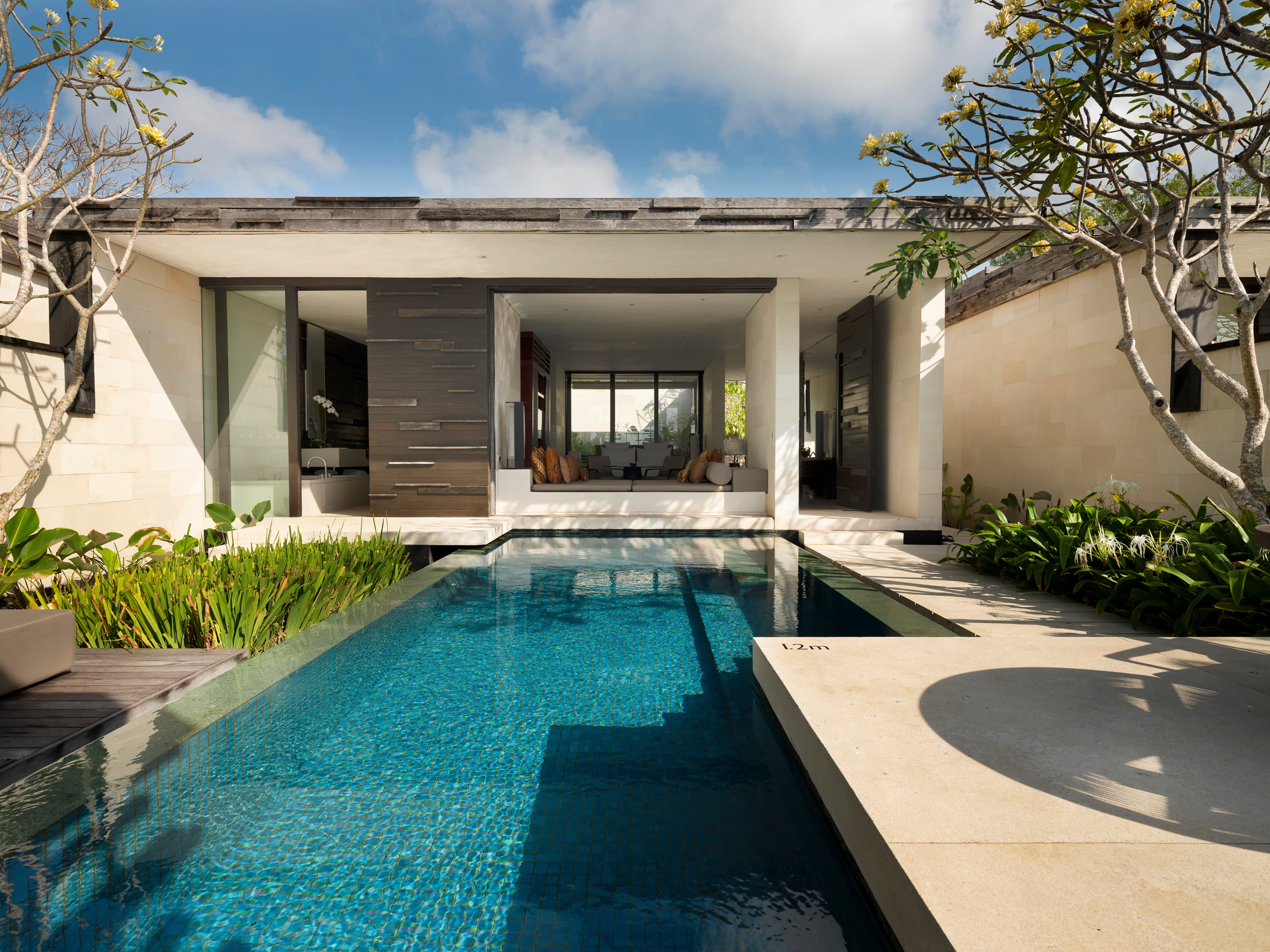 Book a bedroom pool villa and jump straight out of bed and into the water