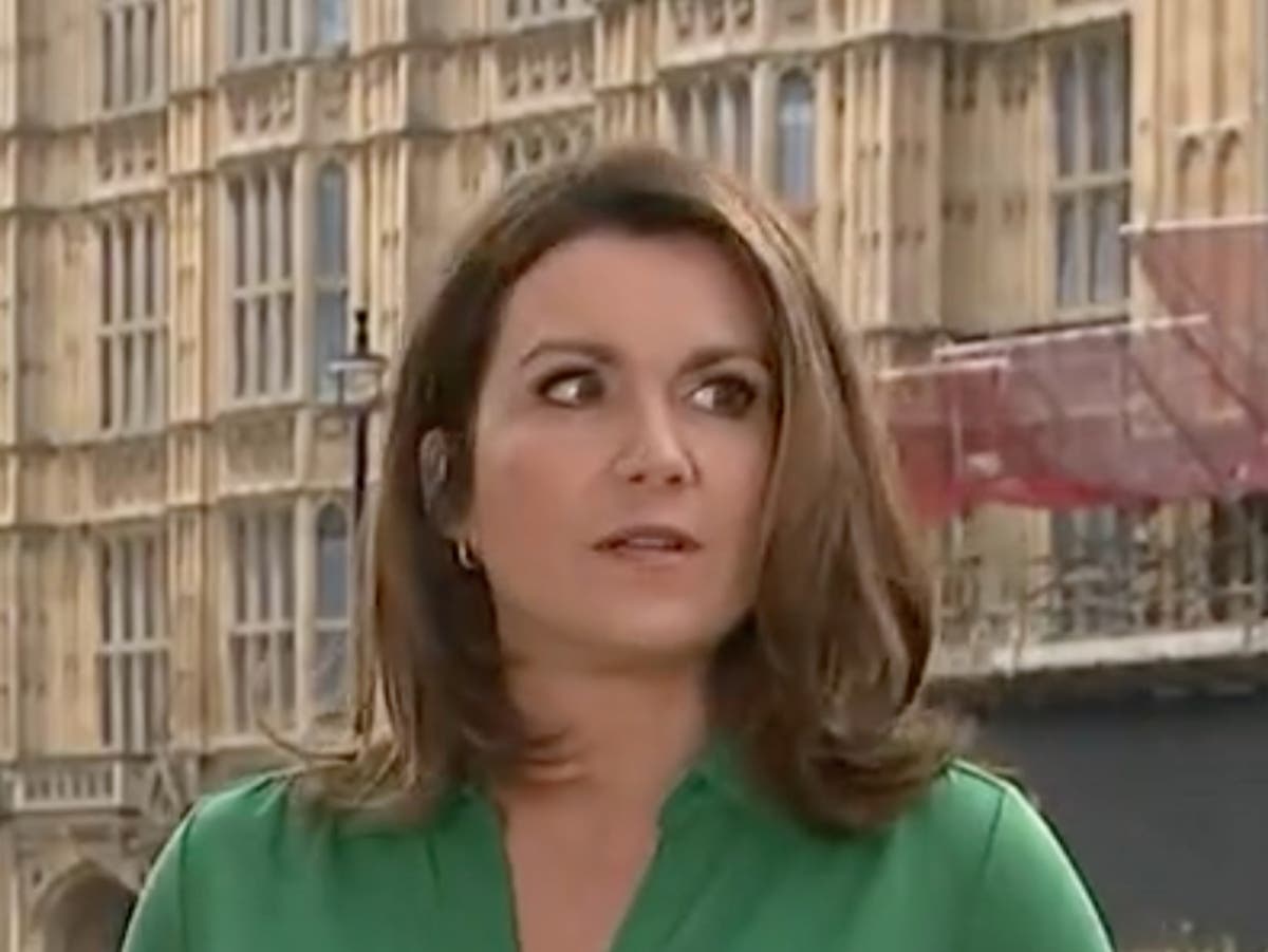Susanna Reid reacts as GMB episode interrupted by Boris Johnson-themed version of &lsquo;Bye Bye Baby&rsquo;