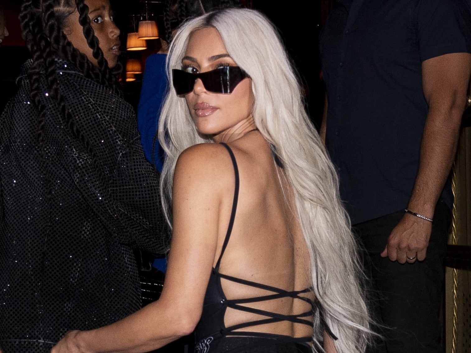 Kim Kardashian Wears Backless Bodysuit In Paris  Hollywood Life