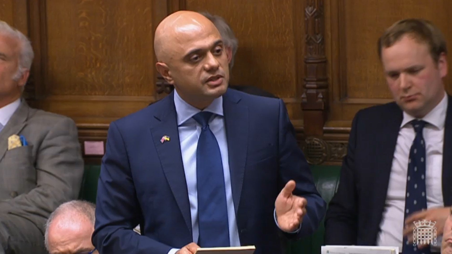 Former health secretary Sajid Javid delivers a personal statement to MPs (House of Commons/PA)