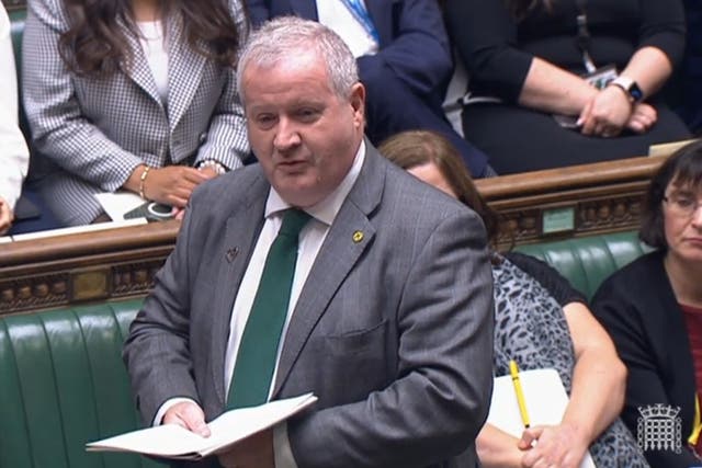 SNP Westminster leader Ian Blackford speaks during Prime Minister’s Questions in the House of Commons, London (House of Commons/PA)
