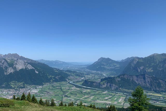 <p>Panoramic views of the Mount Pizol valley</p>