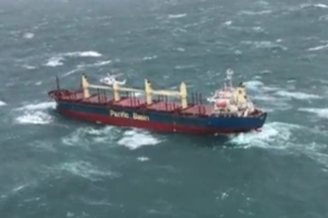 <p>The portland bay cargo ship was rescued just hours before it could encounter a disaster</p>
