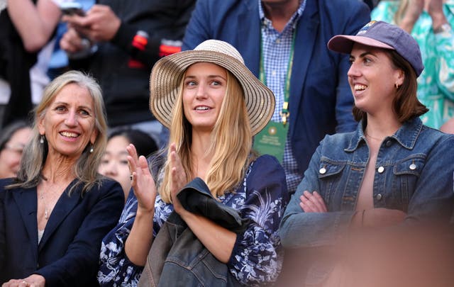 Louise Jacobi after watching boyfriend Cameron Norrie win his Gentlemen’s Singles quarter-final against David Goffin (John Walton/PA)