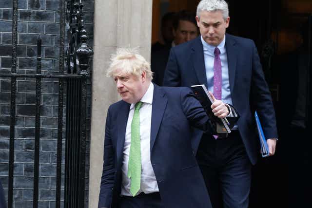 Prime Minister Boris Johnson, left, has appointed Steve Barclay as his Health Secretary (Stefan Rousseau/PA)