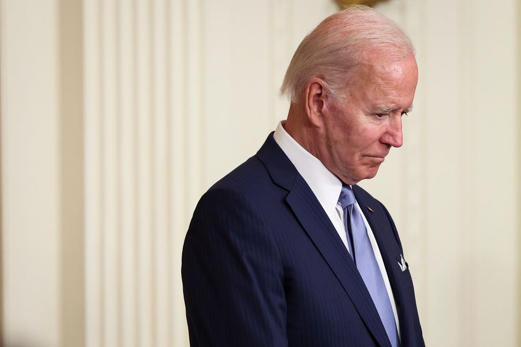 Joe Biden at a White House event on Tuesday