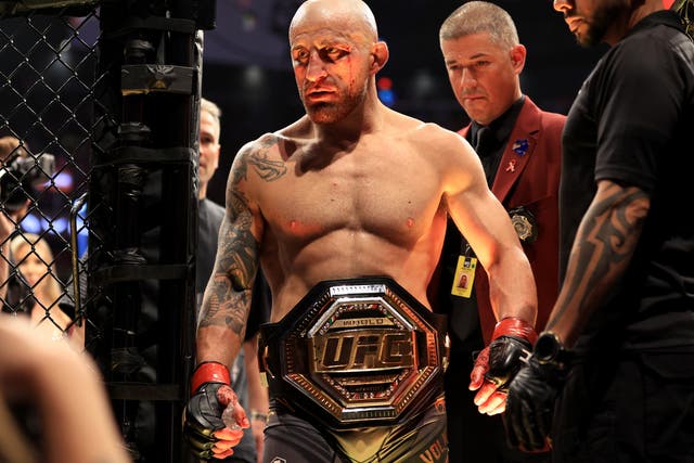 <p>UFC featherweight champion Alexander Volkanovski</p>