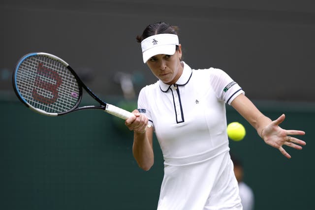 Ajla Tomljanovic in action against Elena Rybakina (PA)