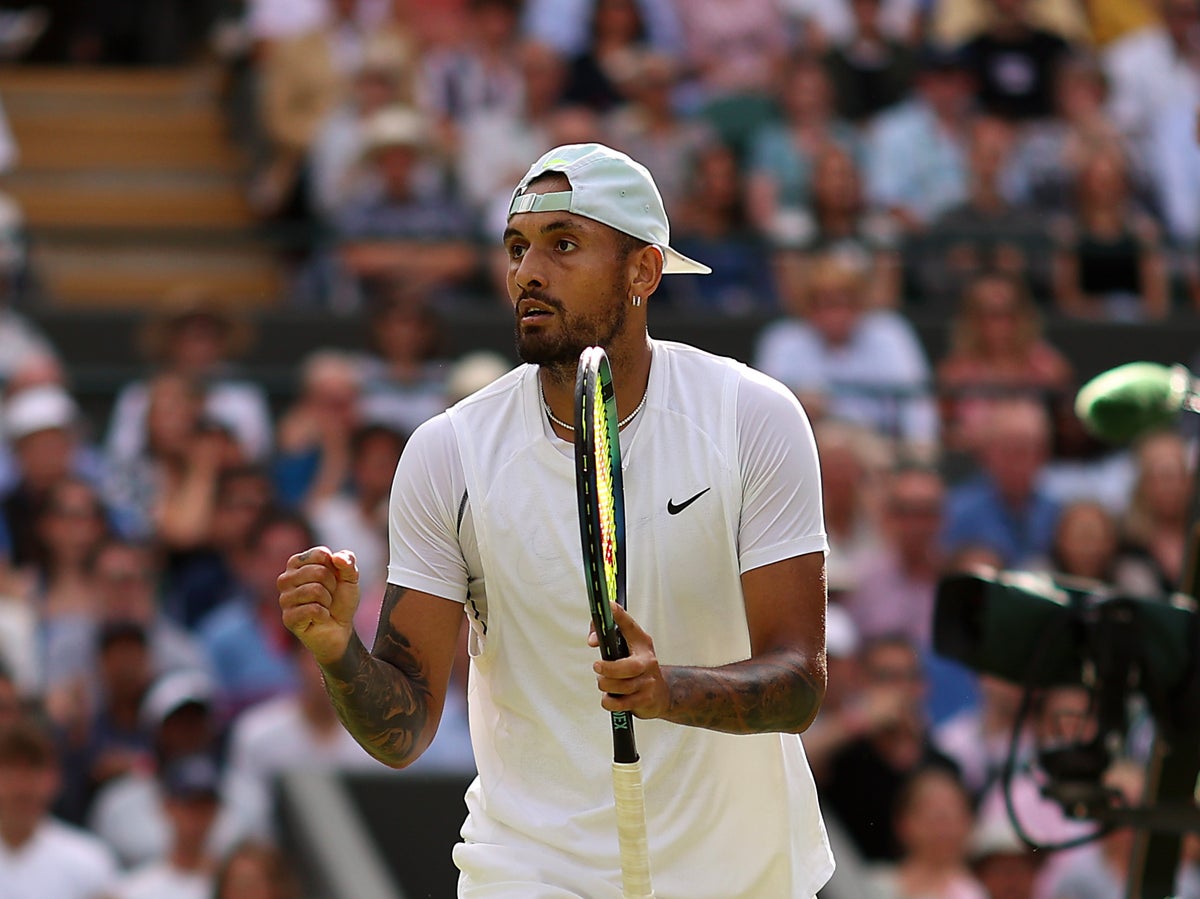 Nick Kyrgios reaches first Wimbledon semi-final with victory over Cristian Garin