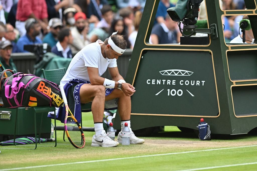 It looked possible Nadal would retire with injury before managing to continue and surge to victory