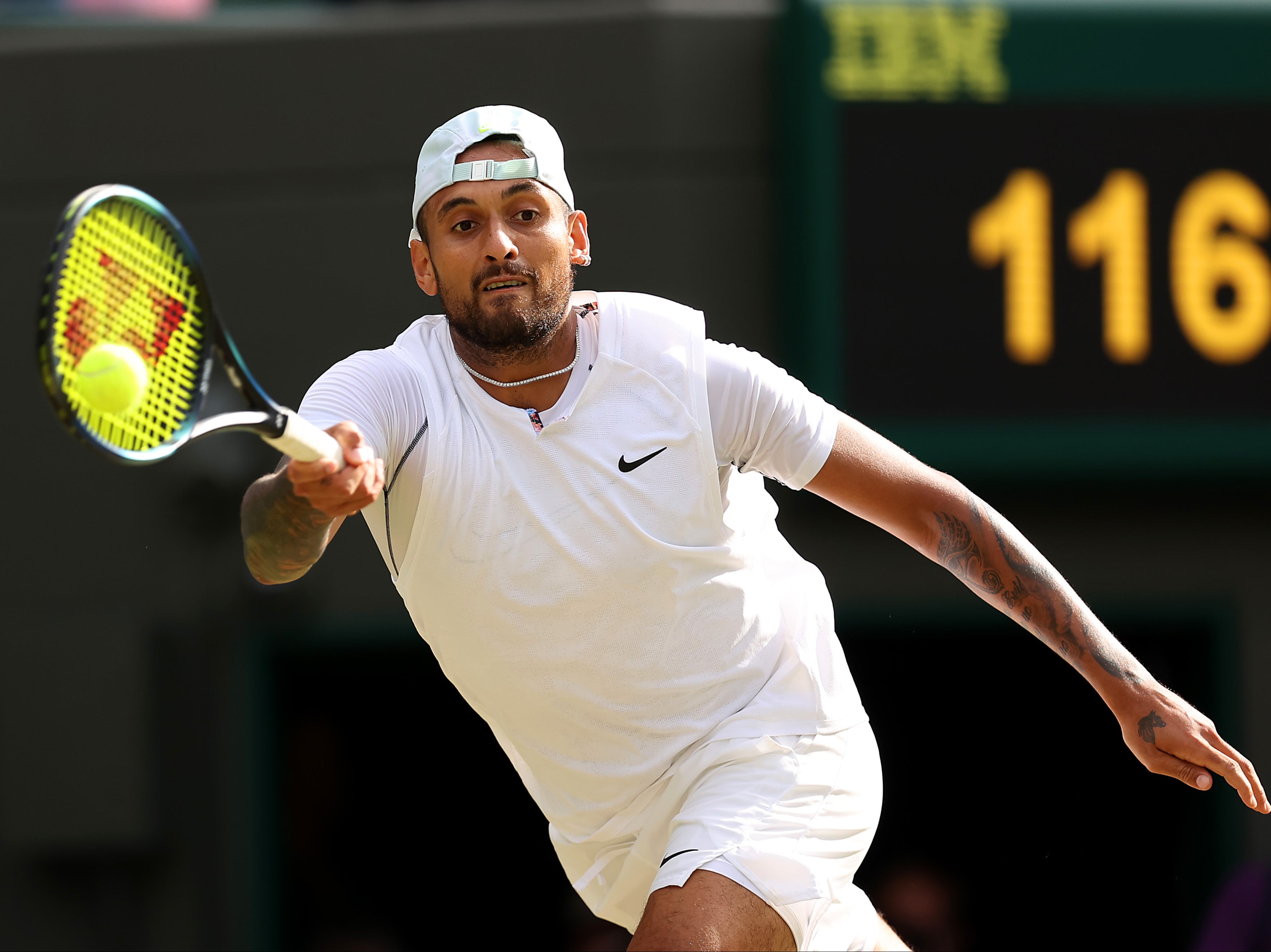 An impressive performance by a restained Kyrgios on Wednesday