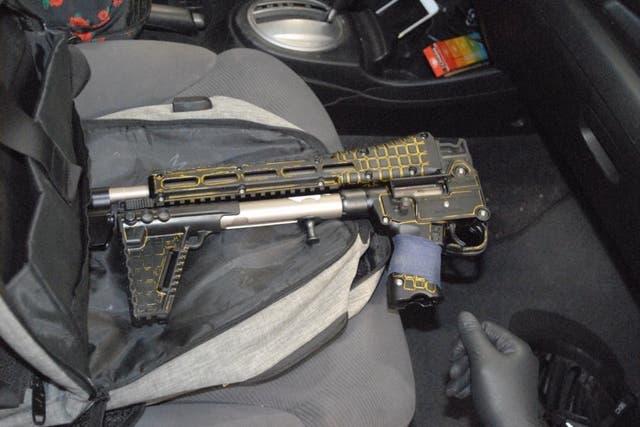 <p>Police release a photo of the Highland Park shooting suspect’s gun</p>