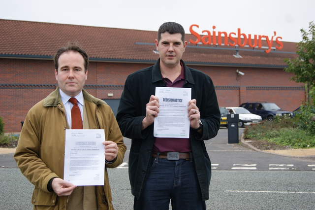 <p>Chris Pincher (left) and Daniel Cook (right) worked together in the local Tamworth Conservative party </p>