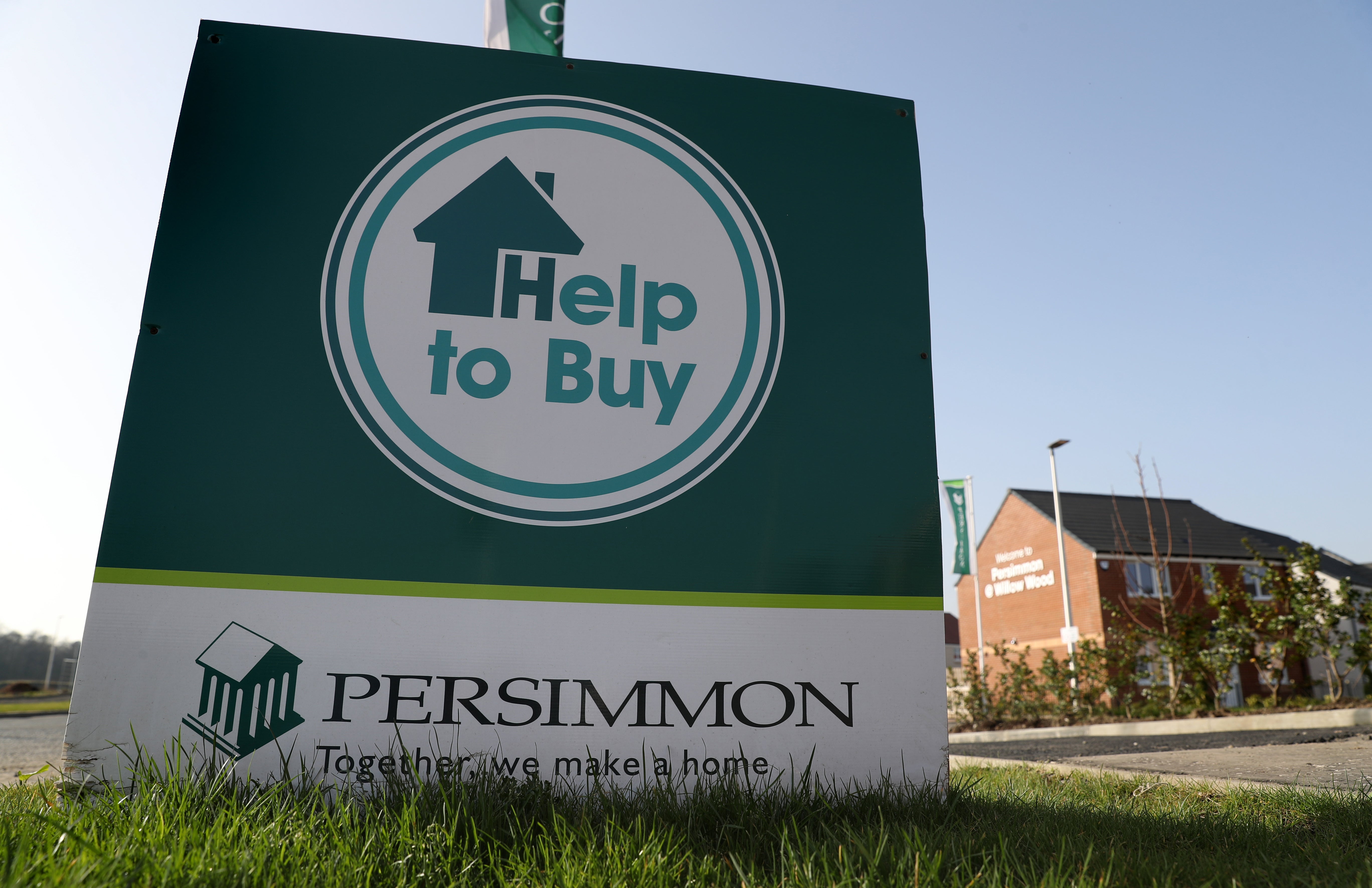 Persimmon Homes signage near Larbert (Andrew Milligan/PA)