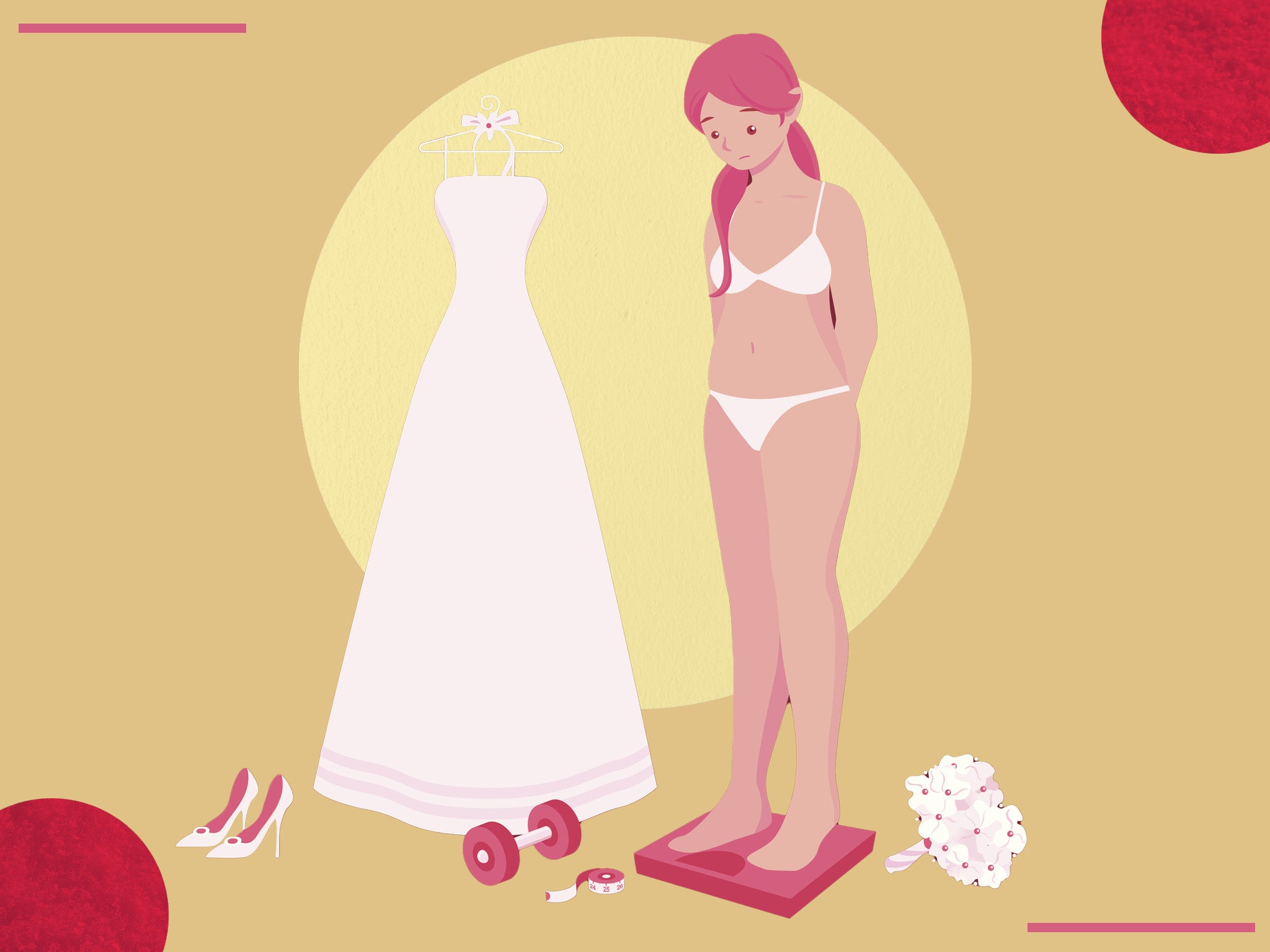 A desire to lose weight ahead of your big day is very common
