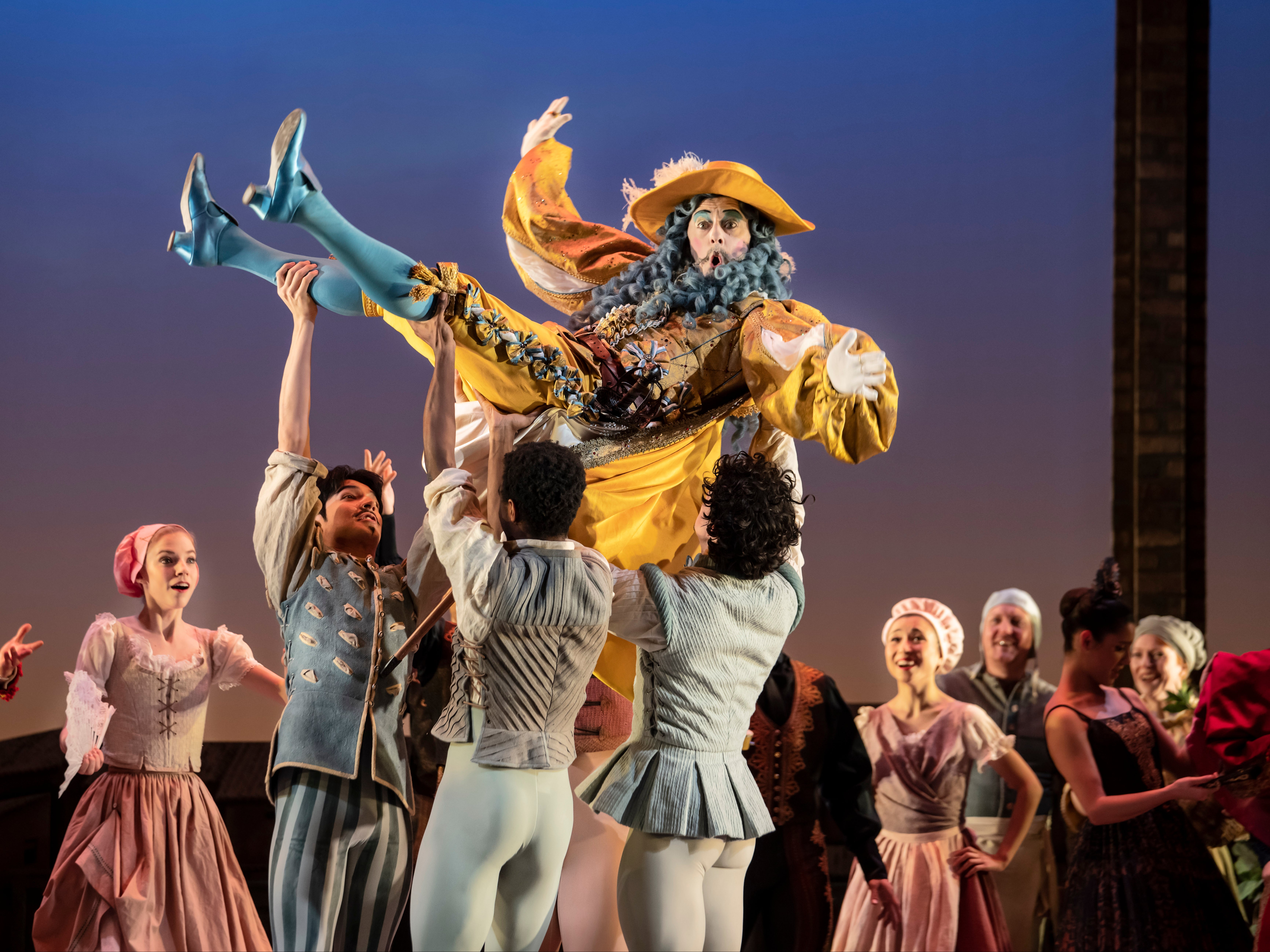 Rory Mackay as Gamache, with Artists of Birmingham Royal Ballet in Don Quixote