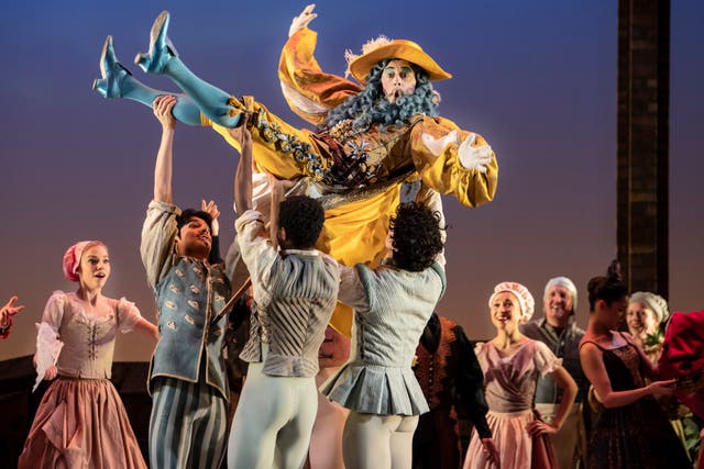 <p>Rory Mackay as Gamache, with Artists of Birmingham Royal Ballet in Don Quixote</p>