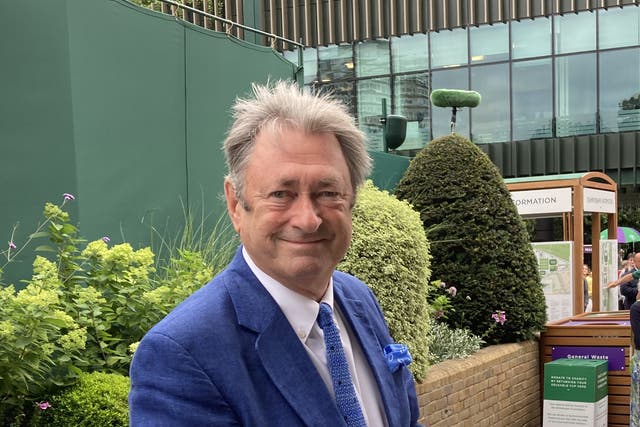 Alan Titchmarsh attends day eleven of the 2022 Wimbledon Championships. (PA)